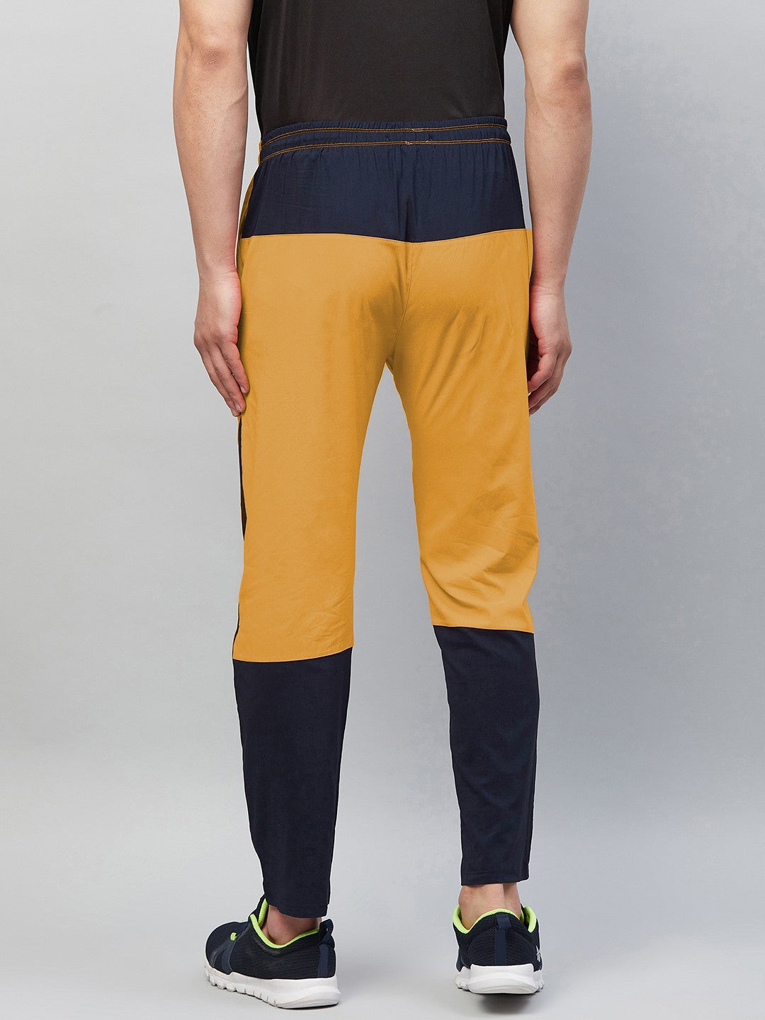 Men Colorblock Yellow Hiking Track Pants (Pack of 1)