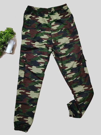 Men Printed Army Green Joggers (Pack of 1)