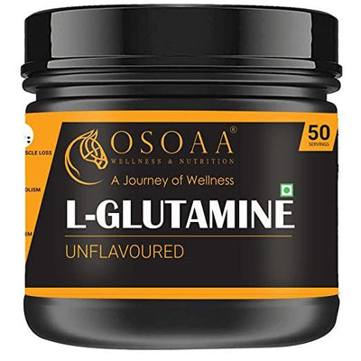 Pure L-Glutamine Muscle Growth & Recovery Supplement - 250gm Unflavoured - Kriya Fit