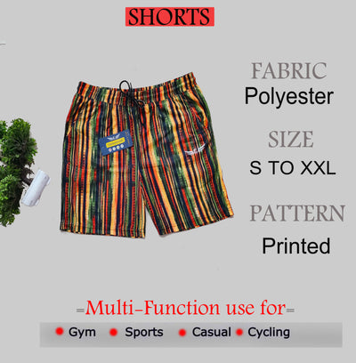 Printed Men Shorts (Multi Lines) (Pack of 1)