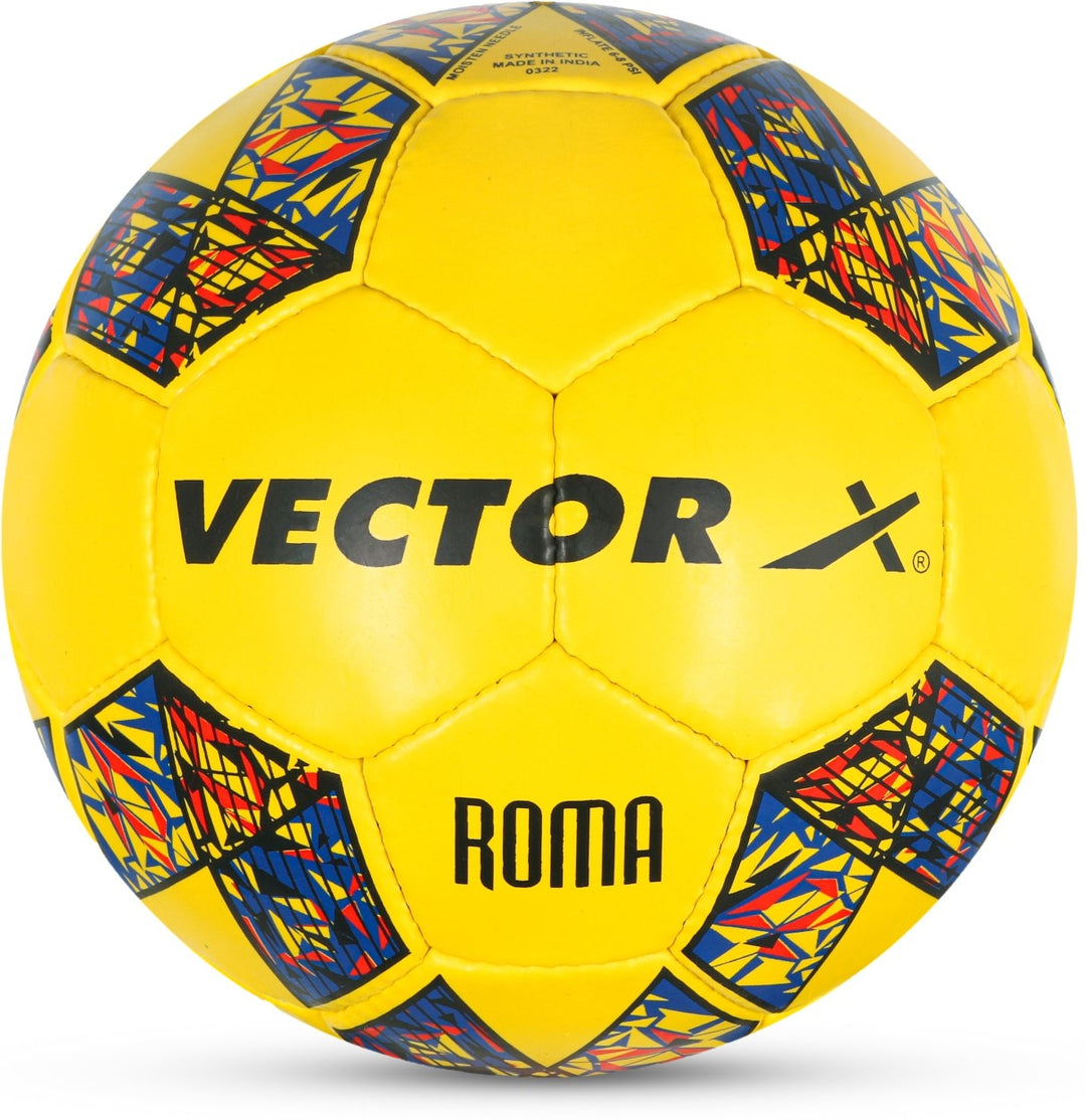 Roma Rubberised Hand Stitched Football - Size: 5 (Pack Of 1)(Red-black)