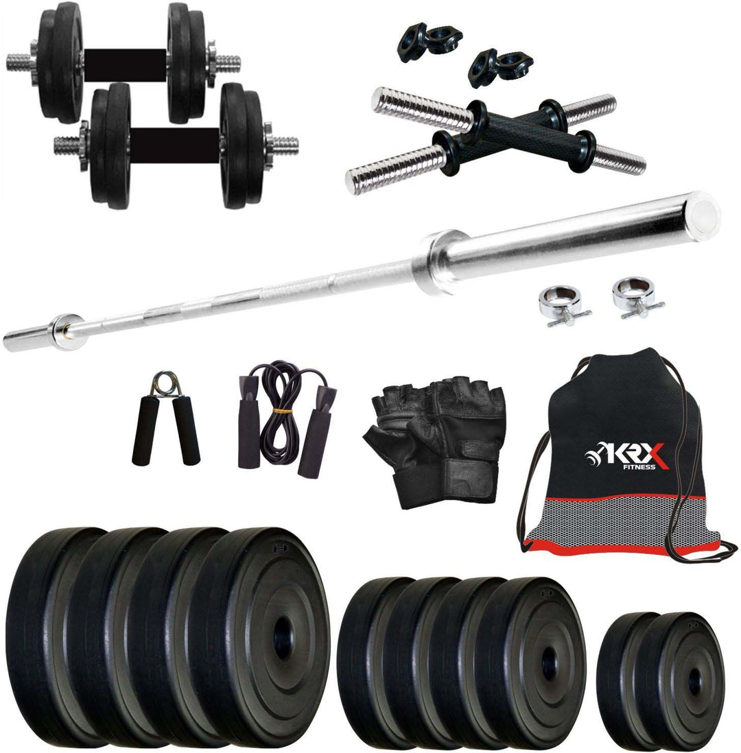 40 kg PVC Combo | Home Gym | ( 2 Kg x 4 = 8Kg + 3 Kg x 4 = 12 Kg + 5 Kg x 4 = 20Kg )