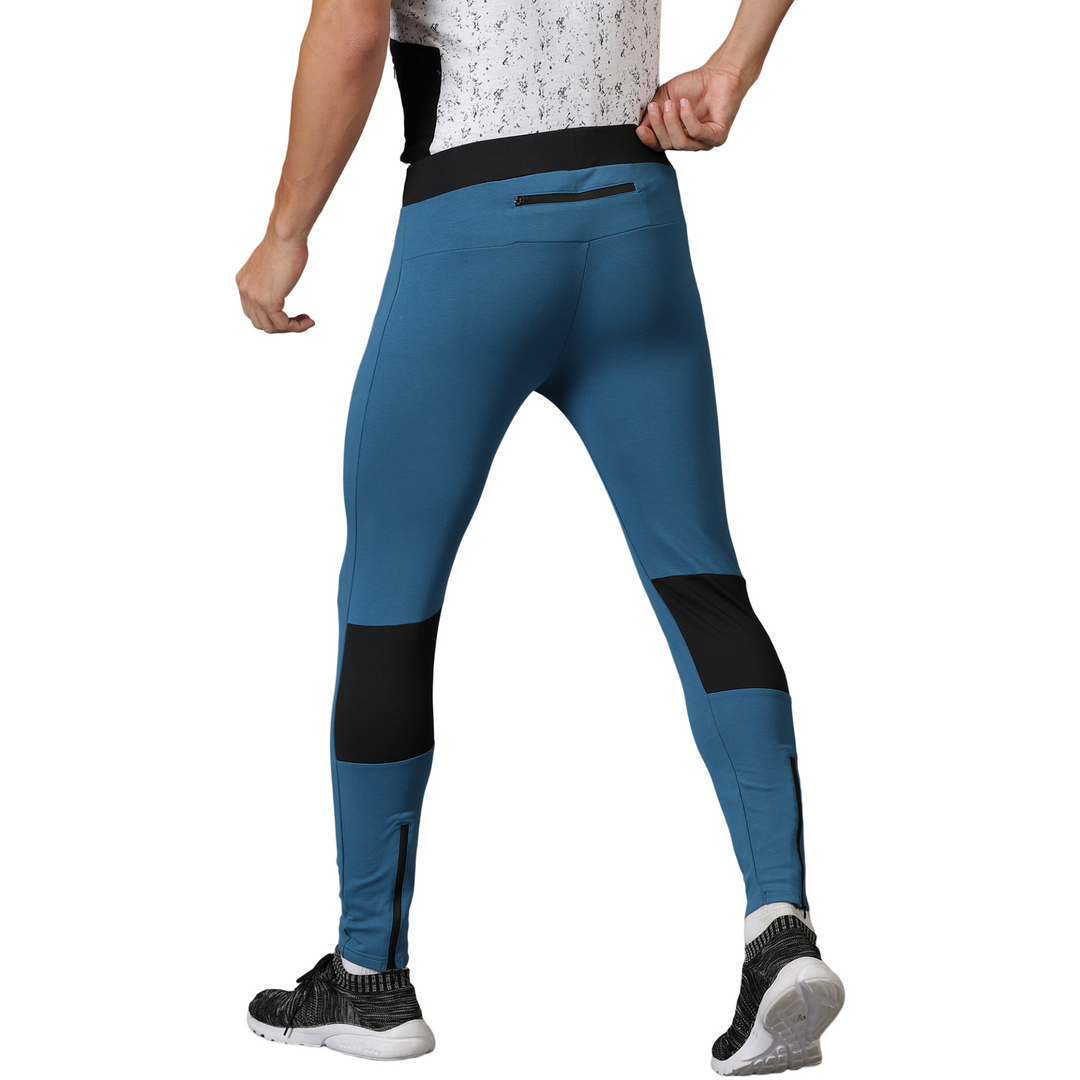 Men's Cycling/Training Tights with Elasticated waist & back Zipper pocket.