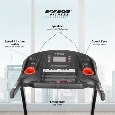 T-405 DC Motorized Treadmill with 3-Level Manual Incline