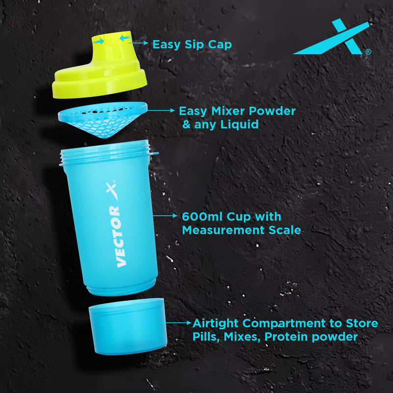 Gym Sipper Bottle 600ml (Blue)