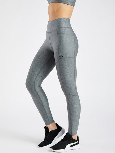 Maxtreme Pace Grey Full Length Pocket Leggings