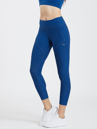 Creeluxe Graceful Denim Blue Ankle Length Leggings