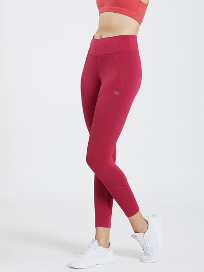 Creeluxe Graceful Crimson Ankle Length Leggings