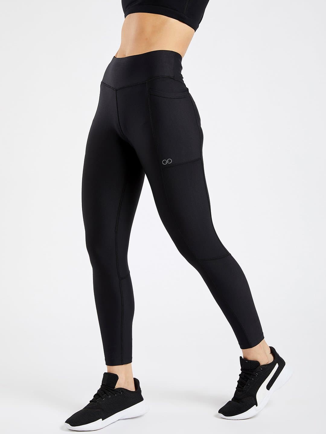 Maxtreme Pace Black Full Length Pocket Leggings