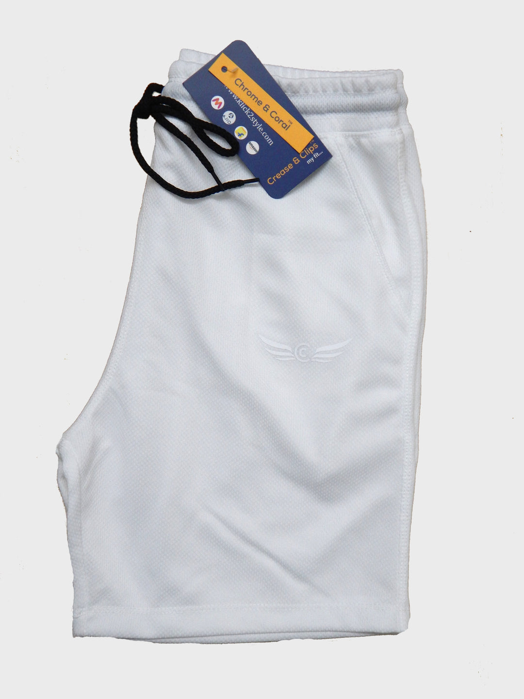 Solid Men Shorts (White) (Pack of 1)