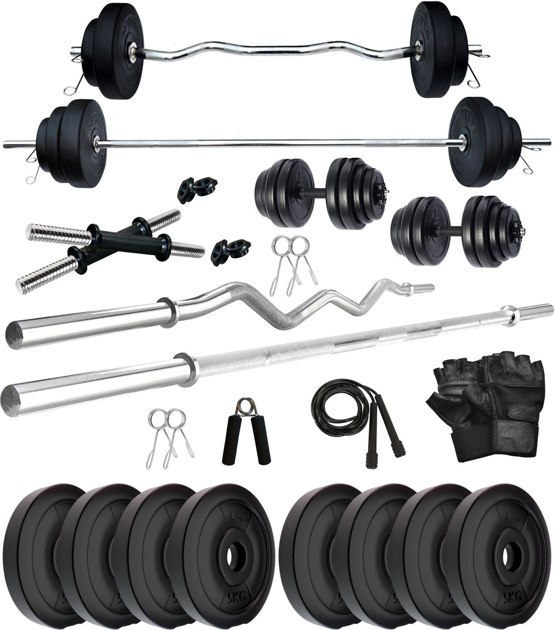 40 Kg PVC Combo |  Home Gym | 40 kg of PVC Dumbbells weight ( 5 kg x 8 = 40Kg )