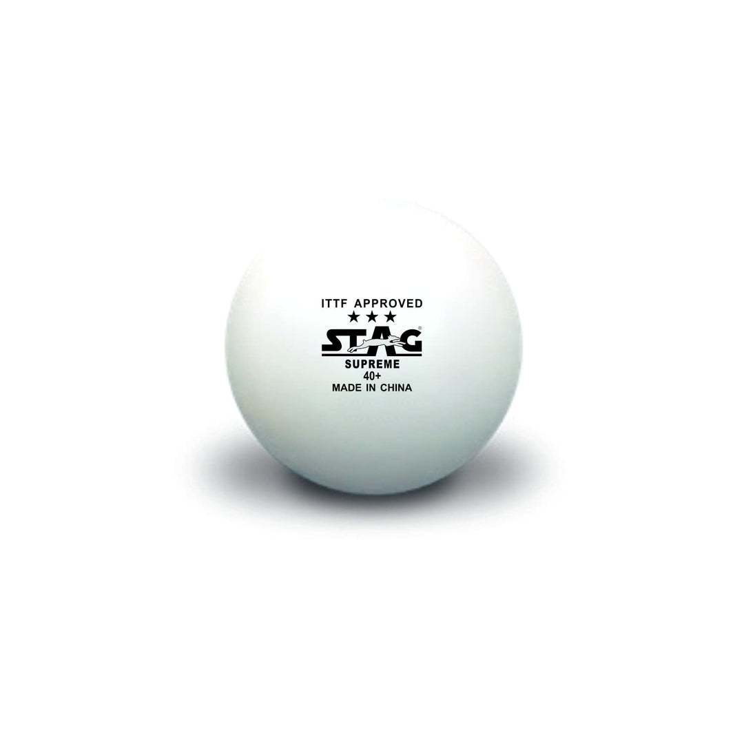 High Performance 3 Star Supreme Table Tennis (T.T) Balls| Advanced 40+mm Ping Pong Balls for Training | Tournaments and Recreational Play| Durable for Indoor/Outdoor Game - White(Pack of 12)