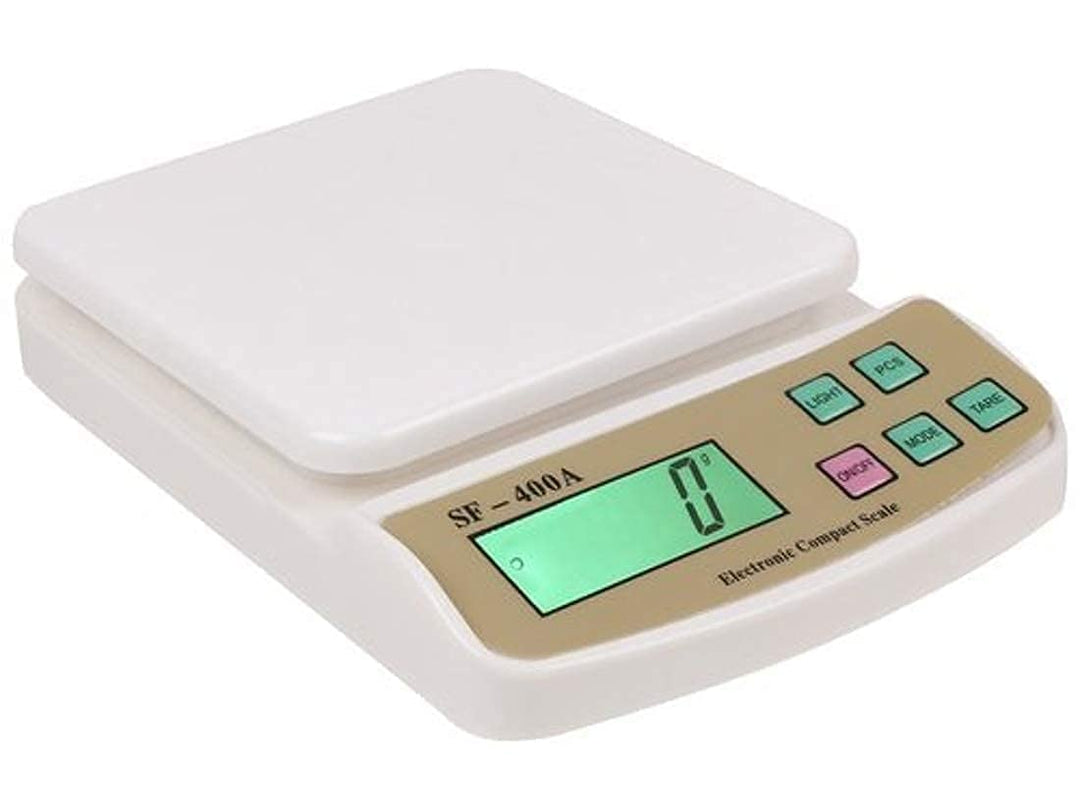 Digital Kitchen Weighing Scale 0.1 gm to 10 kg Portable Weighting Machine for Home Electronic Food Weight Machine LCD Black Display Measuring Cooking Vegetable Fruit Multipurpose food weighing machine weight machine (SF-400A)