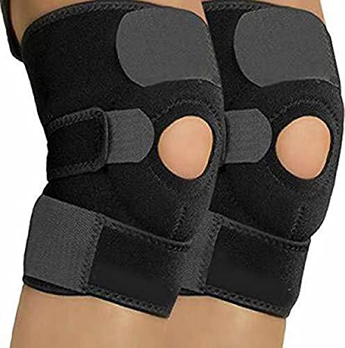 Knee Support for Men & Women Knee Cap Brace for Effective Knee Pain Relief Supports | Stabilize & Relieves Pressure for Faster Recovery Black Color Non toxic | Universal Size (1 Pair)