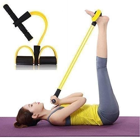 Pull Reducer Training Bands 2 Tubes Body Trimmer Pedal Exerciser Yoga Crossfit Exercise |  Arm Exercise |  Tummy Body Building Training Men and Women (Pull Reducer)