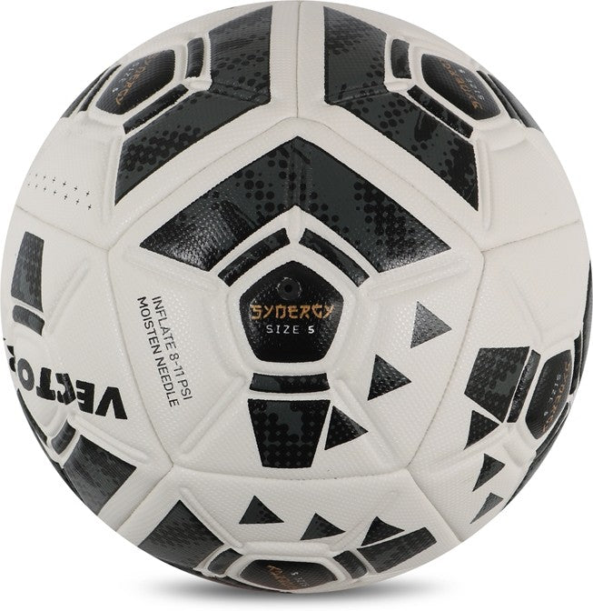 Synergy Football - Size: 5 (Pack of 1)(White-Black)