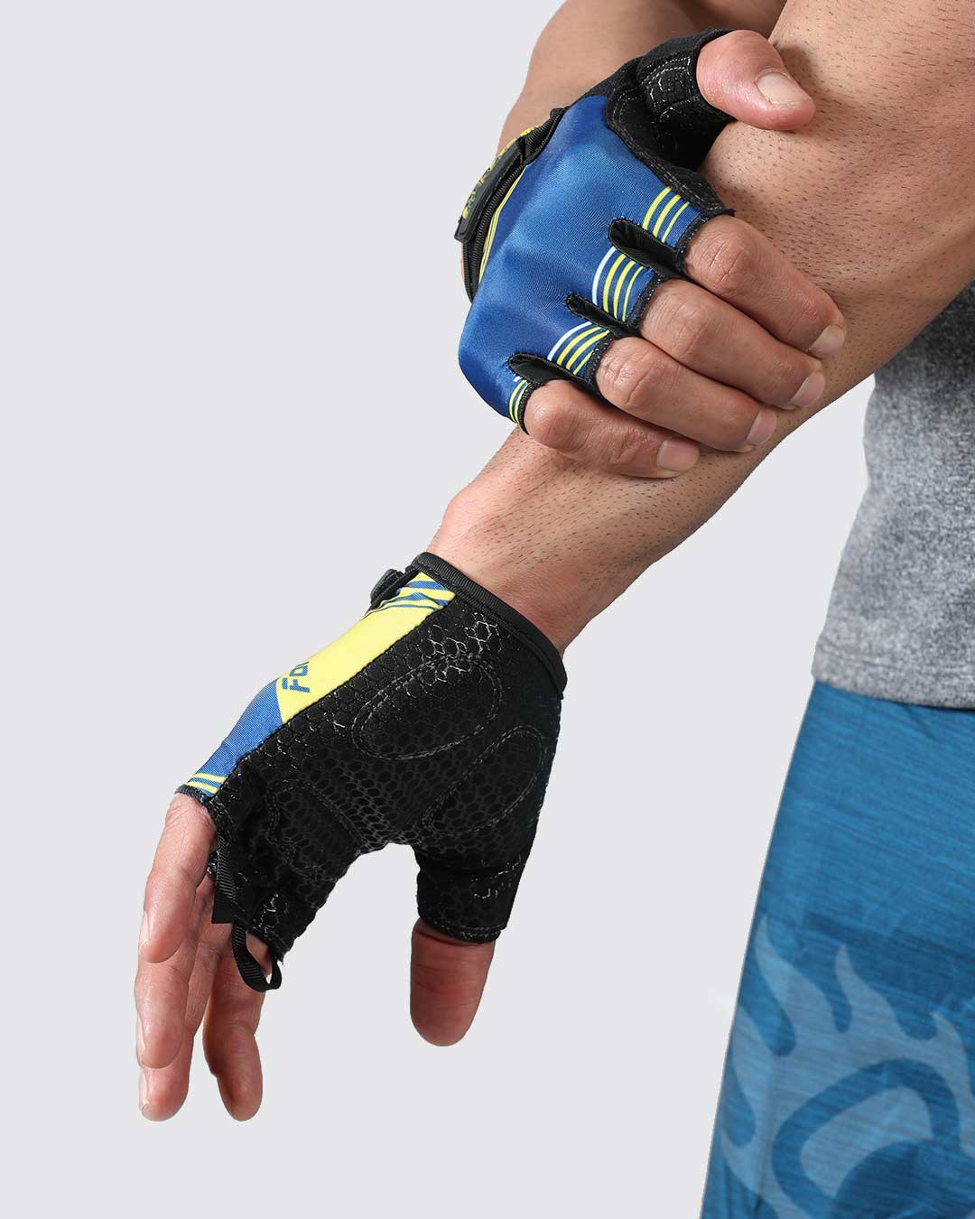 Flex & Force Sweat Wicking Gym Gloves With Grippy Padding - Men and Women - Burnlab.Co