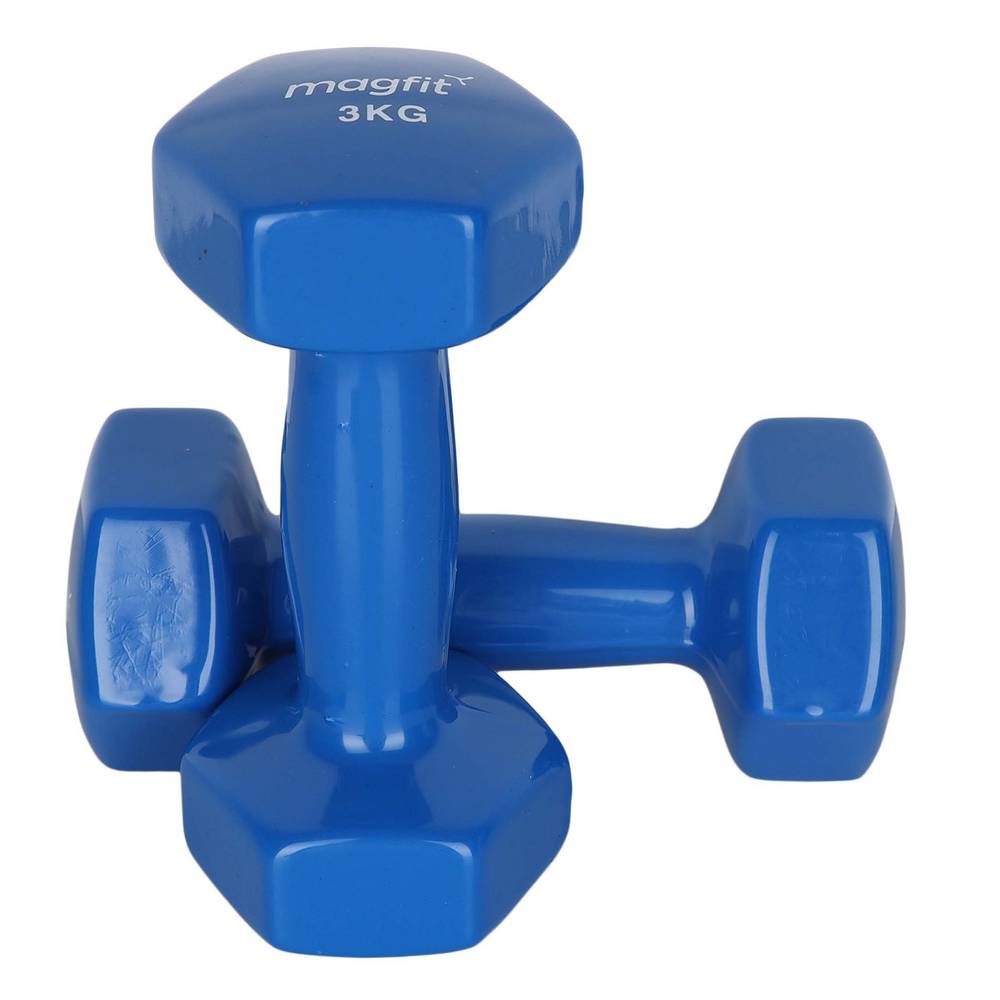 Magfit Vinyl Dumbbell (3 kg) Blue