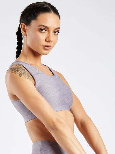 Maxtreme Pace Light Purple High Neck Sports Bra