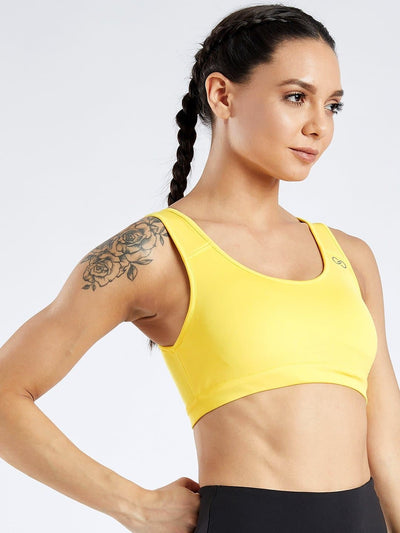 Creeluxe Power Me Yellow Sports Bra