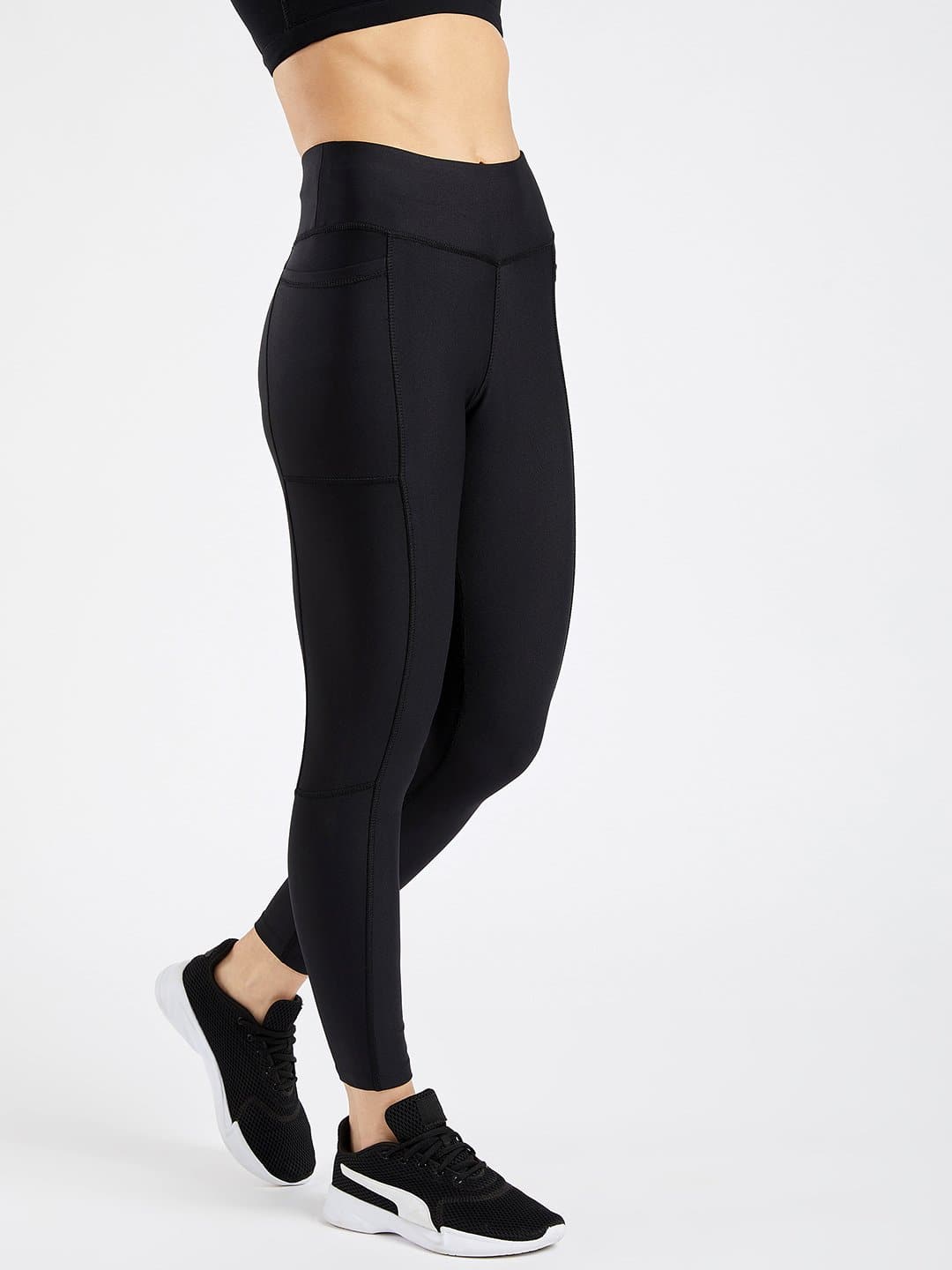 Maxtreme Pace Black Full Length Pocket Leggings