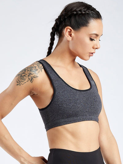 Creeluxe Power Me Charcoal Sports Bra