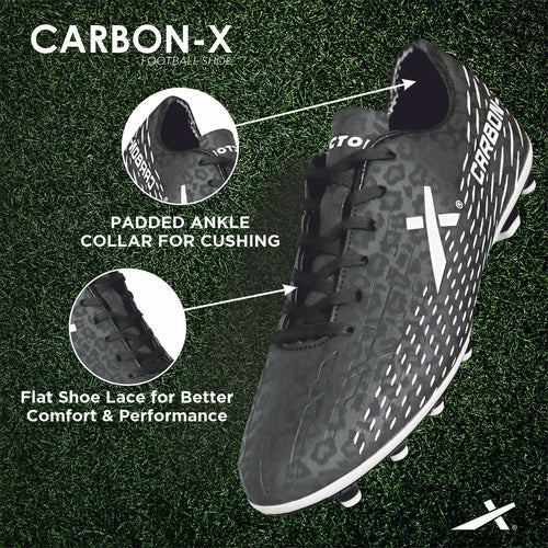 Carbon-X Football Shoes For Men (White | Black)