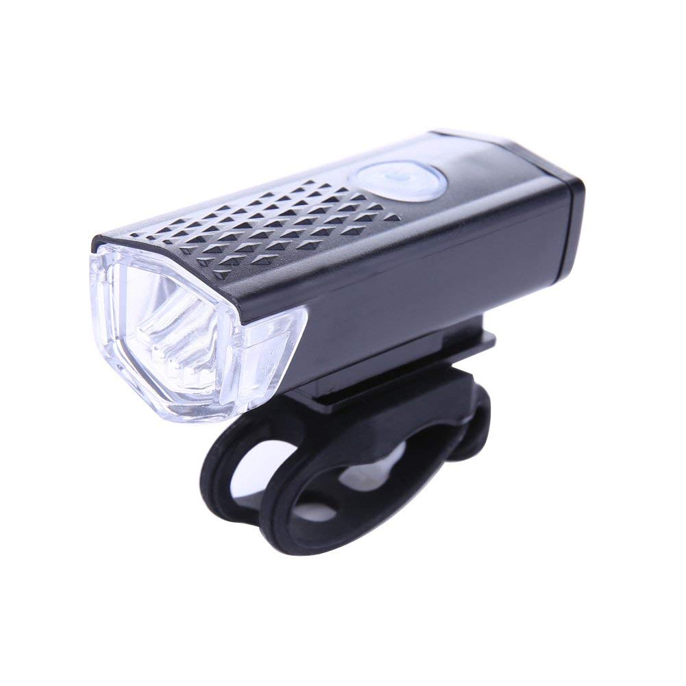 Bicycle USB Rechargeable LED with 3 Modes 300 LM Front Light | Compact in Size LED Front Light | Black | Universal