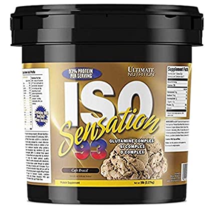 Ultimate Nutrition ISO Sensation 93 WHEY- 5 lbs (Cafe Brazil)