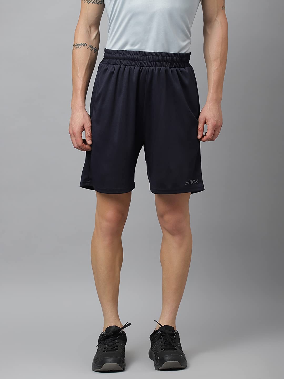 Men’s Regular Fit Polyester Shorts (Blue)