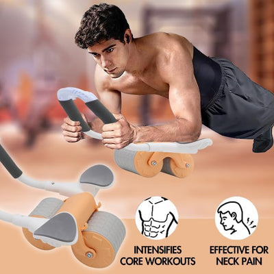 Automatic Rebound Ab Abdominal Exercise Roller with Elbow Support and Timer - Perfect Core Exercise Equipment for Home Workouts - Ab Roller Wheel for Effective Abdominal and Core Strengthening