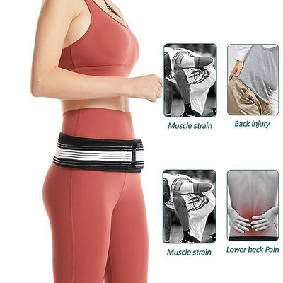 Sacroiliac SI Joint Hip Belt | Breathable Anti-Slip Pelvic - Pain Relief for Sciatica | Pelvis | Lumbar | Nerve and Leg Pain - (Freesize | 1Unit)