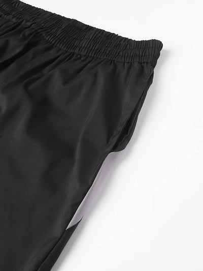 Men's Regular Fit Polyester Shorts (Trendy Black)