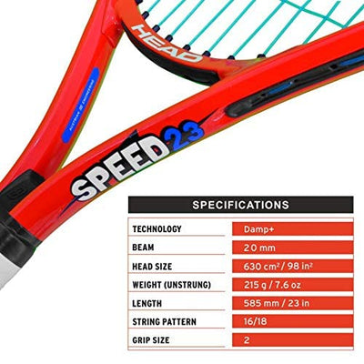 Speed 23 Aluminum Junior Tennis Racquet (Strung)