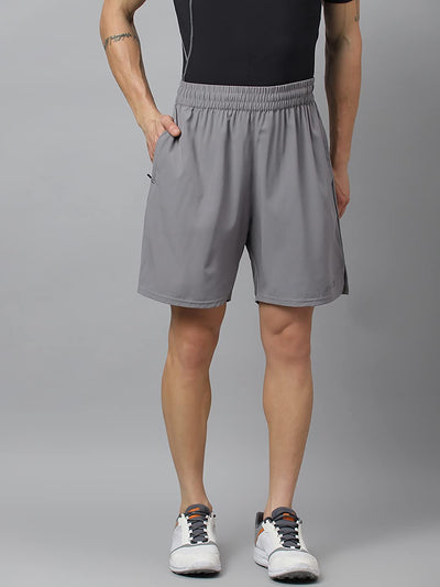 Men's Regular Fit Polyester Shorts (Grey)