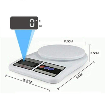 Digital Kitchen Weighing Scale 0.1 gm to 10 kg Portable Weighting Machine for Home Electronic Food Weight Machine LCD Black Display Measuring Cooking Vegetable Fruit Multipurpose food weighing machine weight machine (SF-400)