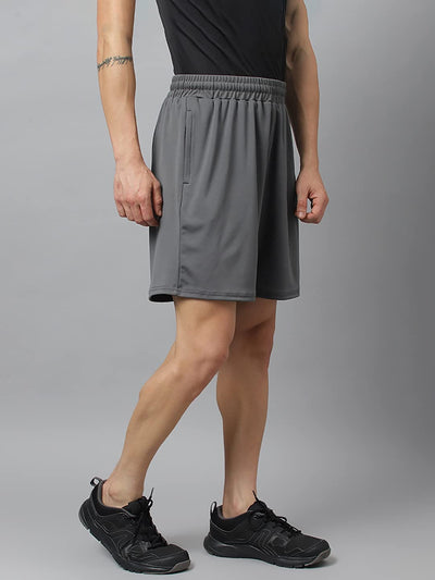 Men’s Regular Fit Polyester Shorts (Rhino Grey)