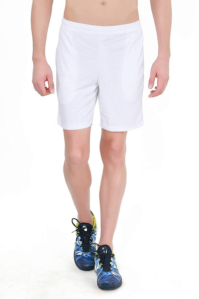 HBS-1090 Polyester Badminton Shorts for Mens | Size - Medium | Colour - White