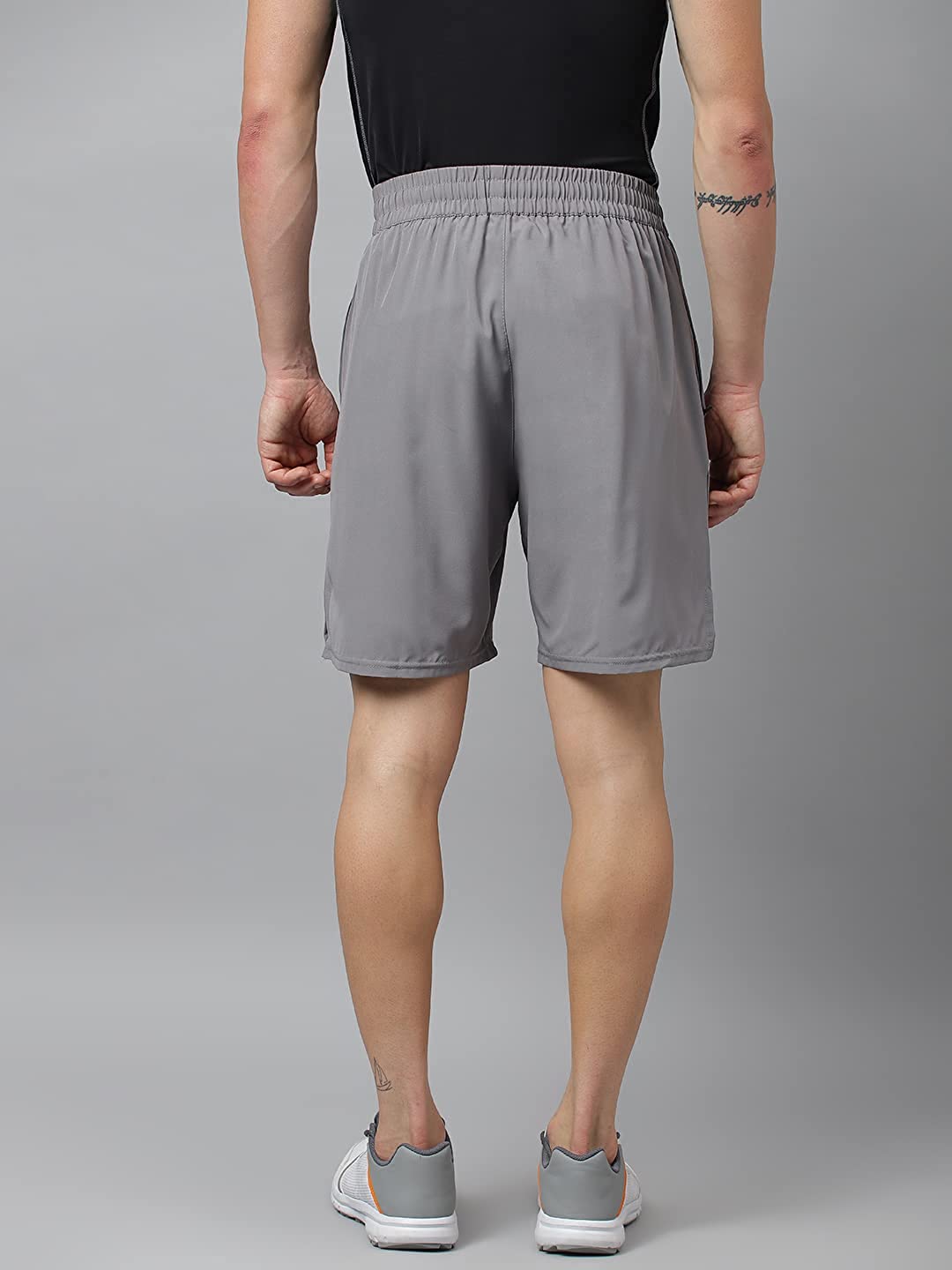 Men's Regular Fit Polyester Shorts (Grey)