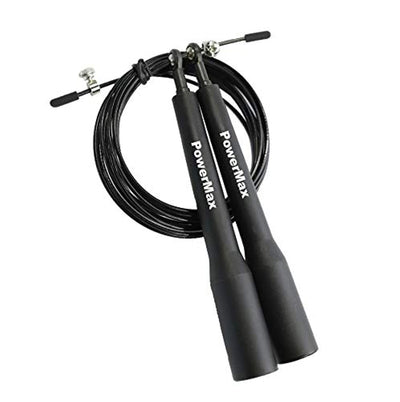 JP-5 Skipping Rope for Unisex Adults | Tangle free Jumping Rope with Adjustable Rope length for Training | Exercise | Weight Loss | Crossfit | Boxing and HIIT Workouts (Colour - Black)