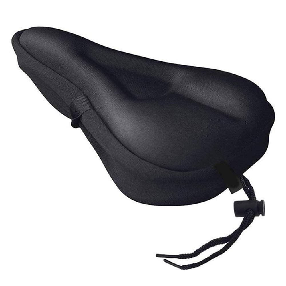Cycle Seat Cover with Gel Bicycle Silicone Cycle Seat Cushion with Gel Saddle Seat & Soft Cycle Cover Soft Seat Cover for Bicycle Saddle (Pack of 1 | Black)