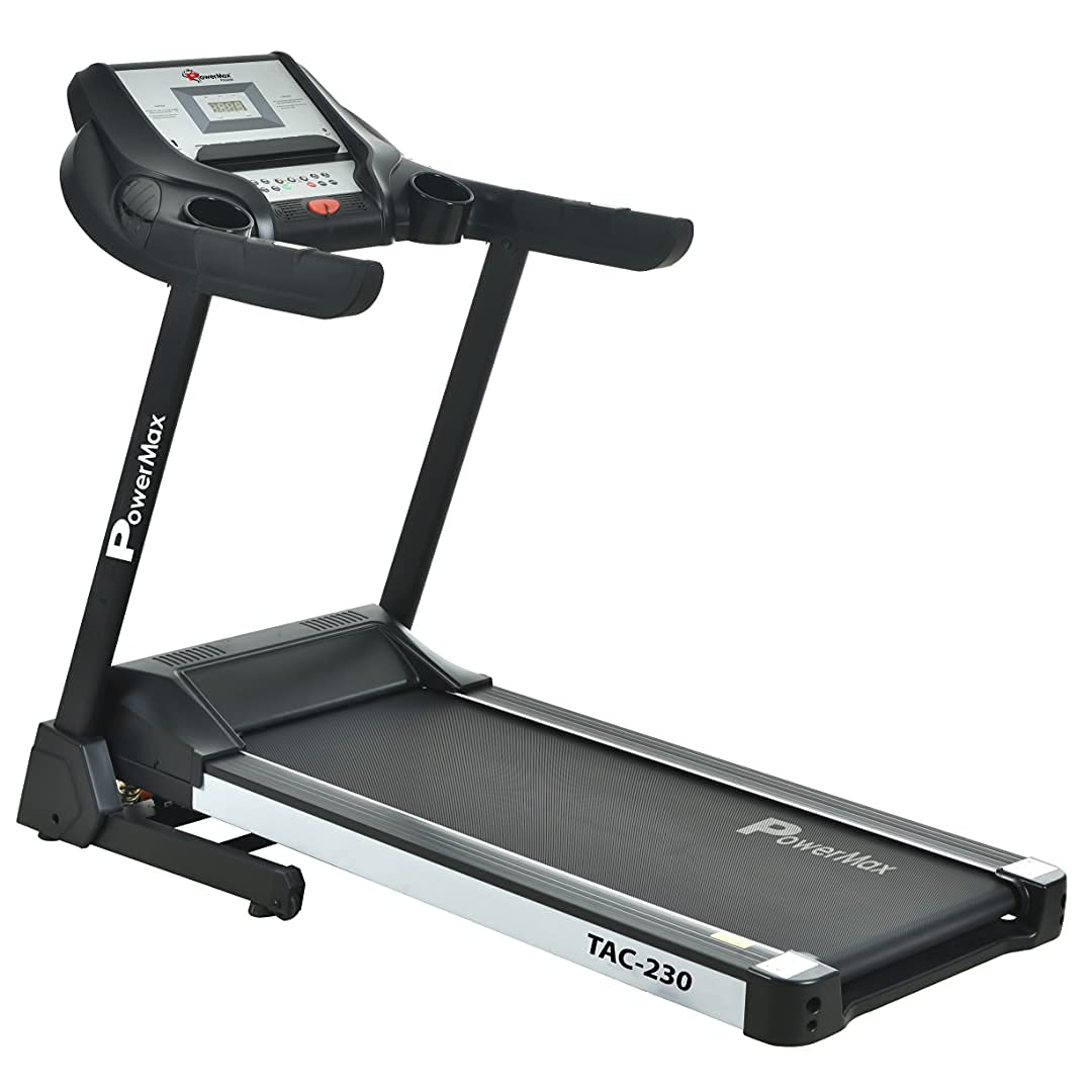 TAC-230 (4HP) Motorised Treadmill for Home [Speed:14.8kmph | Max User Weight:110kg | Foldable | 12 Workout Programs | MP3] Free Installation Assistance & Demo - 3 Year Motor Warranty