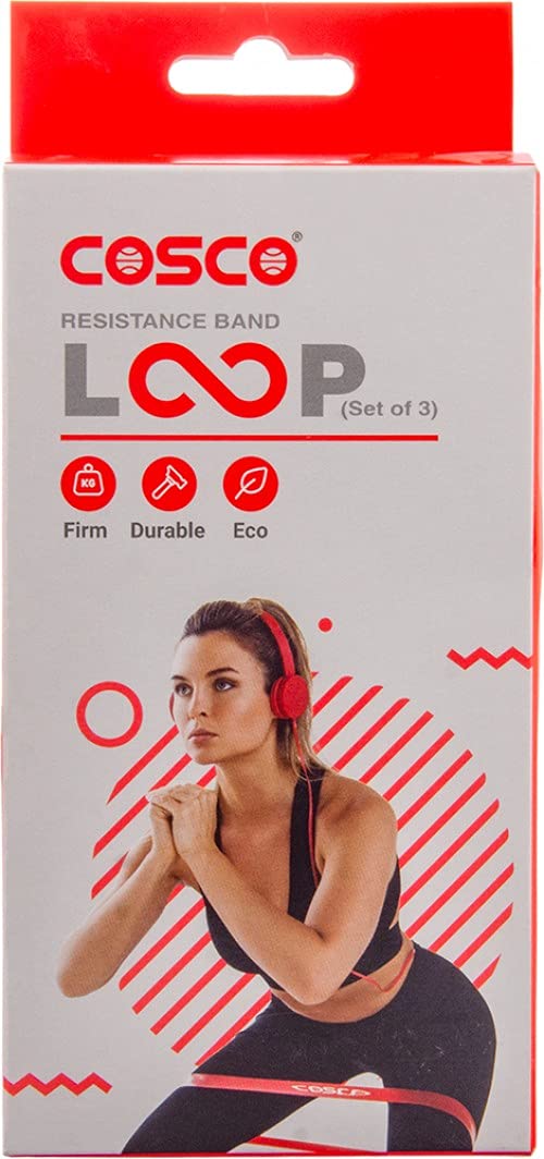 Latex Resistance Band Loop (Set Of 3 | Light | Medium | Hard)