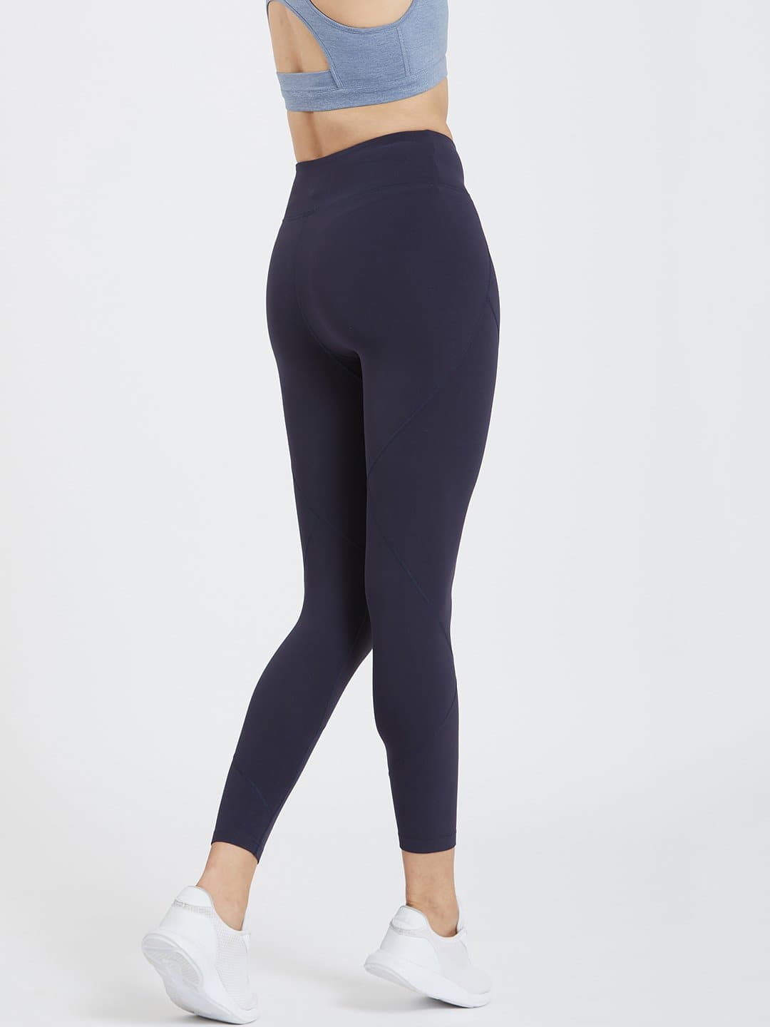 Creeluxe Graceful Navy Blue Ankle Length Leggings