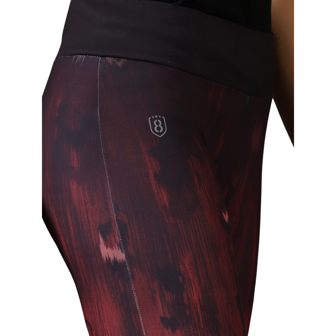 Women's Skin fit Digital printed Training Tights with Elasticated waist & Zipper pocket.