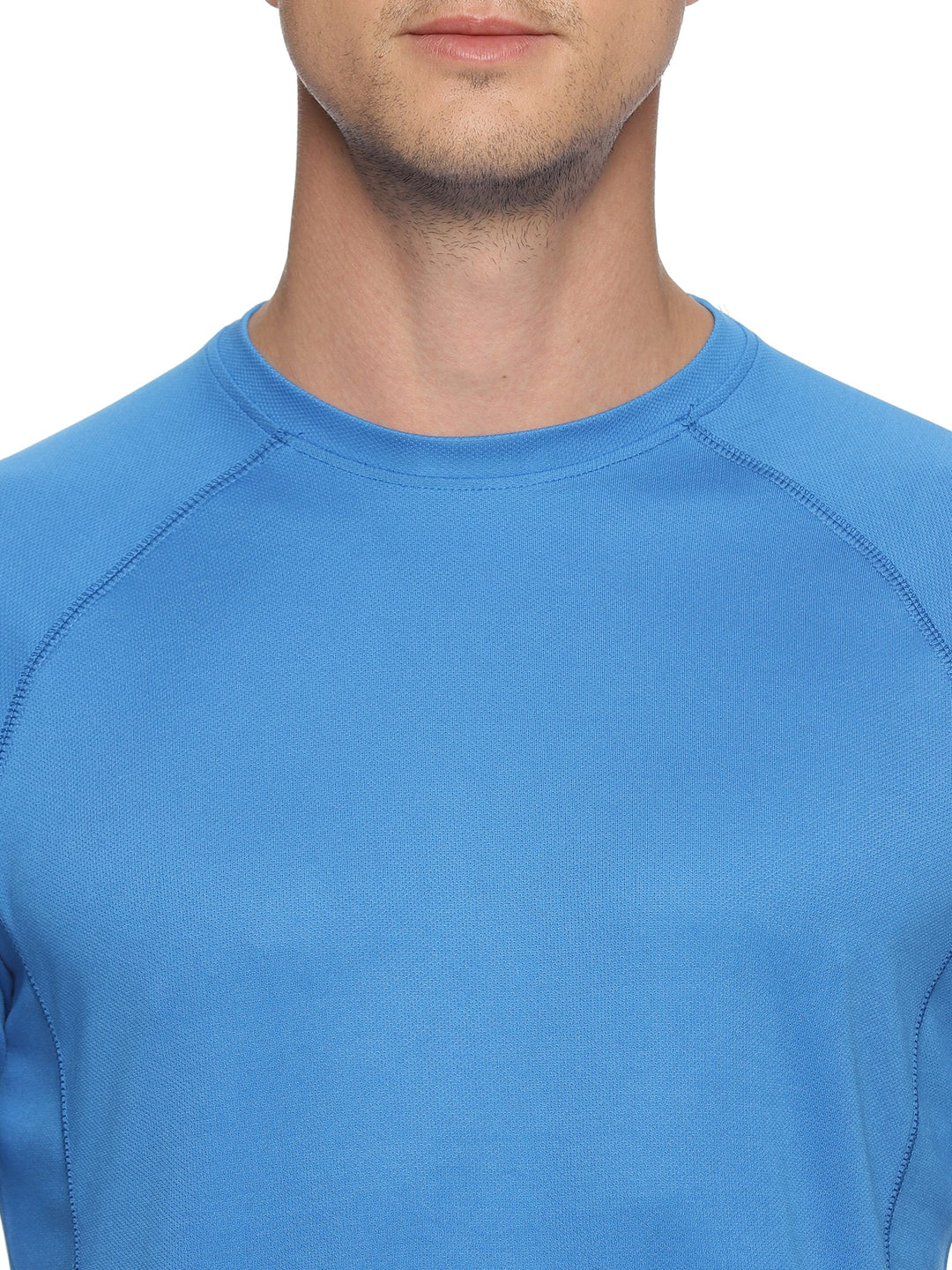 Men's Breathable Raglan sleeves Training T-shirt (Blue)