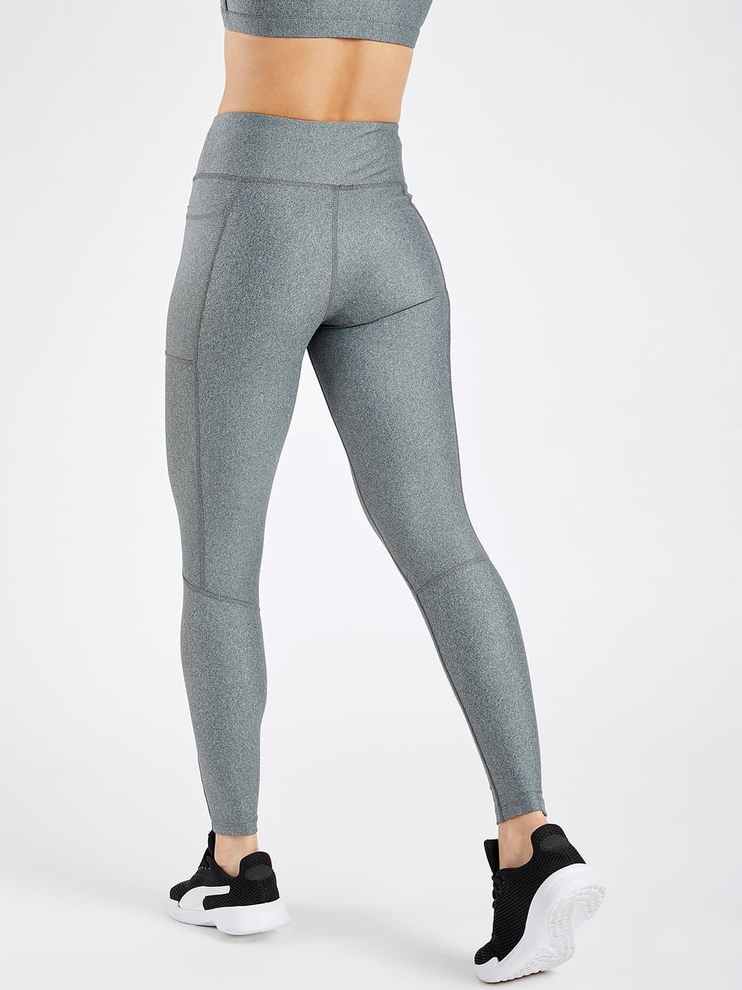 Maxtreme Pace Grey Full Length Pocket Leggings