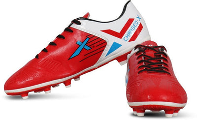 Charged-X Football Shoes For Men (Red | White | Blue)