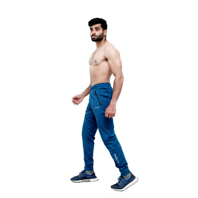 Men's Slim Fit Polyester Joggers (Blue)