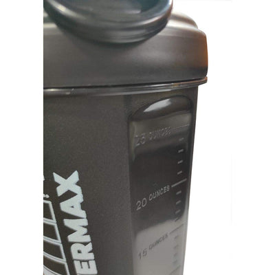 Plastic Protein Shaker Bottle with Twist n' Lock Single Storage (PSB-6S | Black | 600 Milliliters)